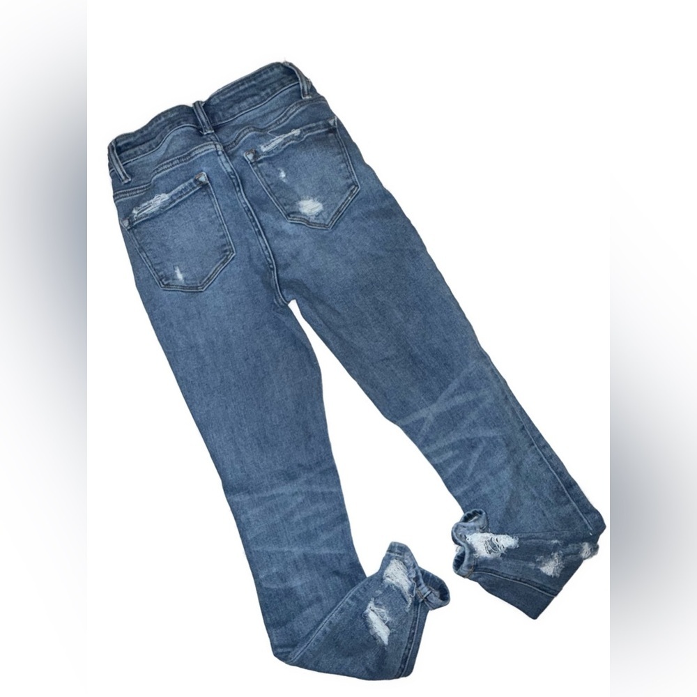 Bridge by GLY Elliott High Rise Skinny Jeans chewed hem Distressed Size 24 - Picture 5 of 8